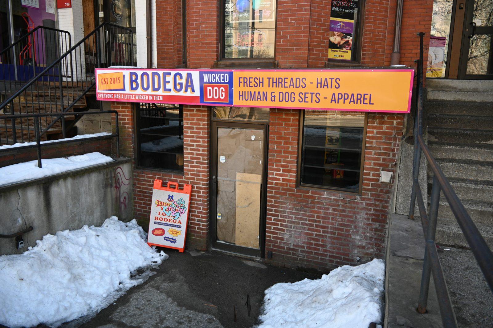 Wicked Dog Apparel at 710 Commonwealth Ave. The store opened its new location Wednesday, bringing everyday essentials and matching outfits for humans and dogs to the center of Boston University’s campus. JERRY SHI/DFP PHOTOGRAPHER 